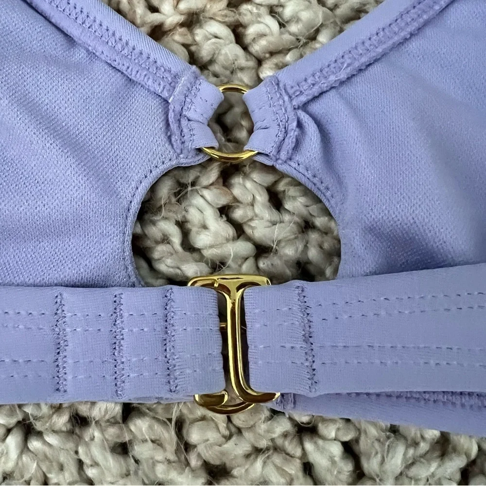 Wild Fable Ring Front Bralette Bikini Swim Top Lavender Purple L Large 12-14 - Picture 5 of 8
